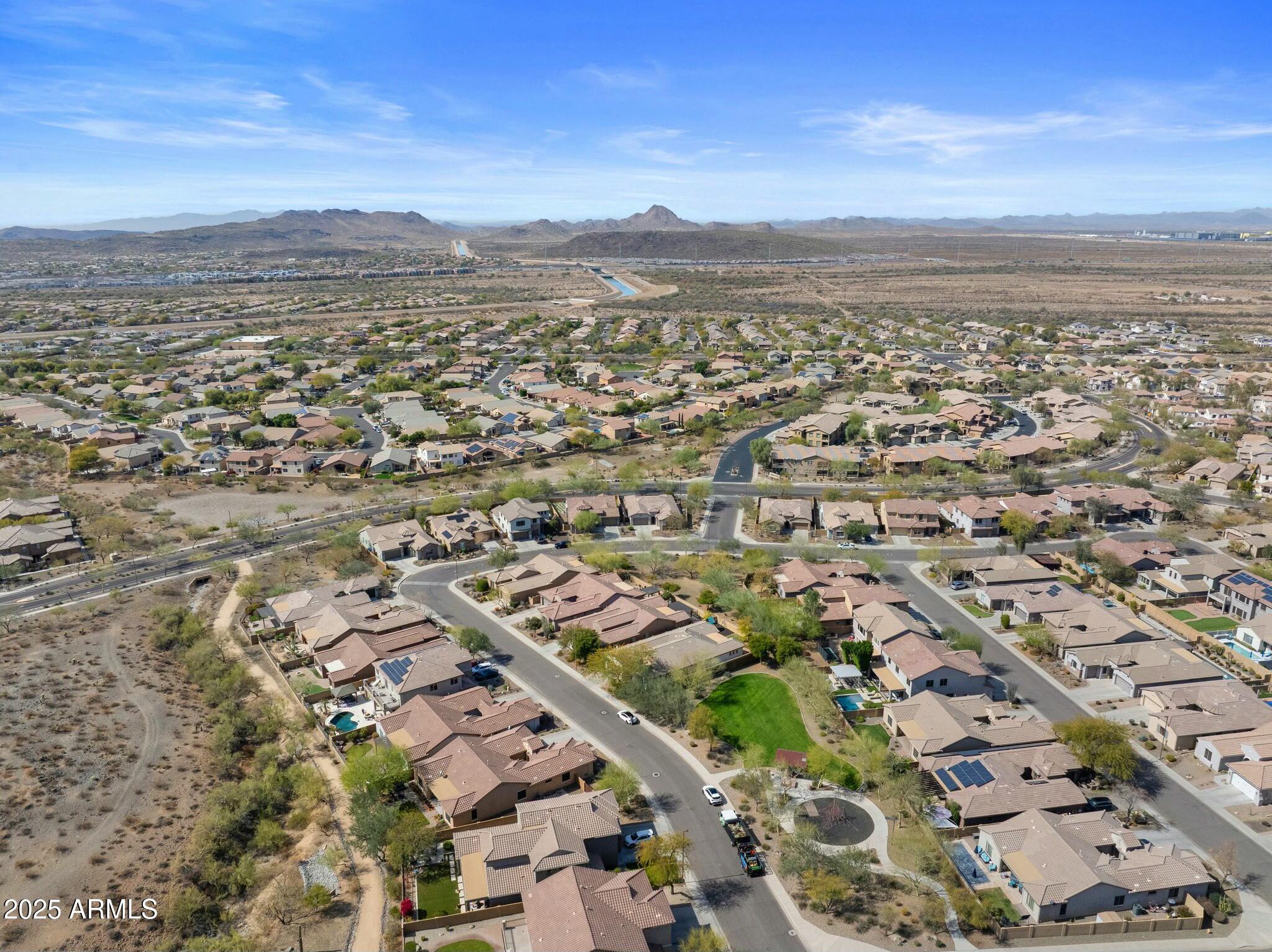 2022 West Steed Ridge Phoenix, AZ 85085 - Photo 58 of 85 an aerial view of residential building with outdoor space