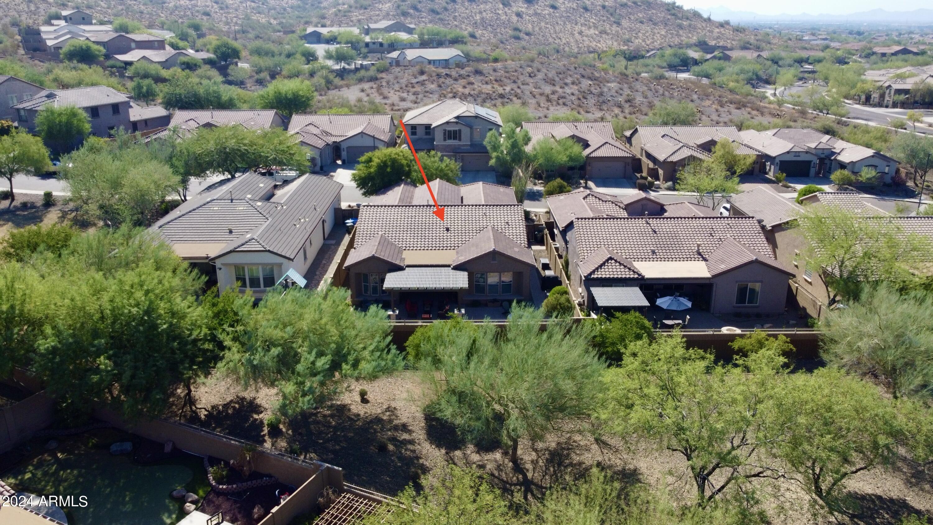 2022 West Steed Ridge Phoenix, AZ 85085 - Photo 61 of 85 an aerial view of a house with a garden
