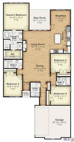 $384,990 | 14425 Belle Maison Drive, Gonzales, LA 70737