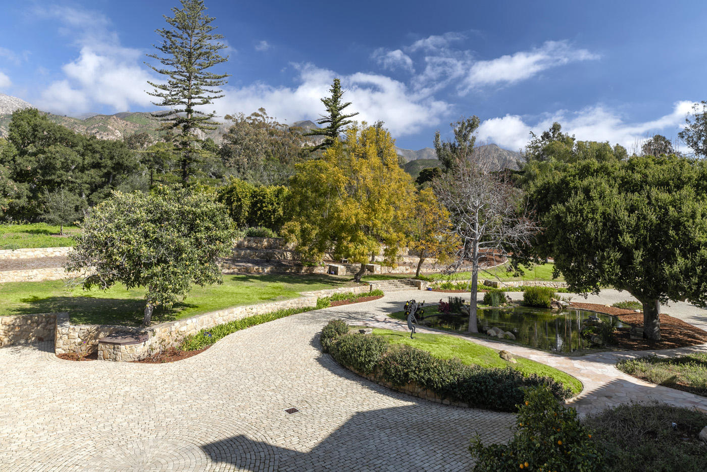 705 Riven Rock Road Montecito, CA 93108 - Photo 24 of 27 Front exterior grounds & pond