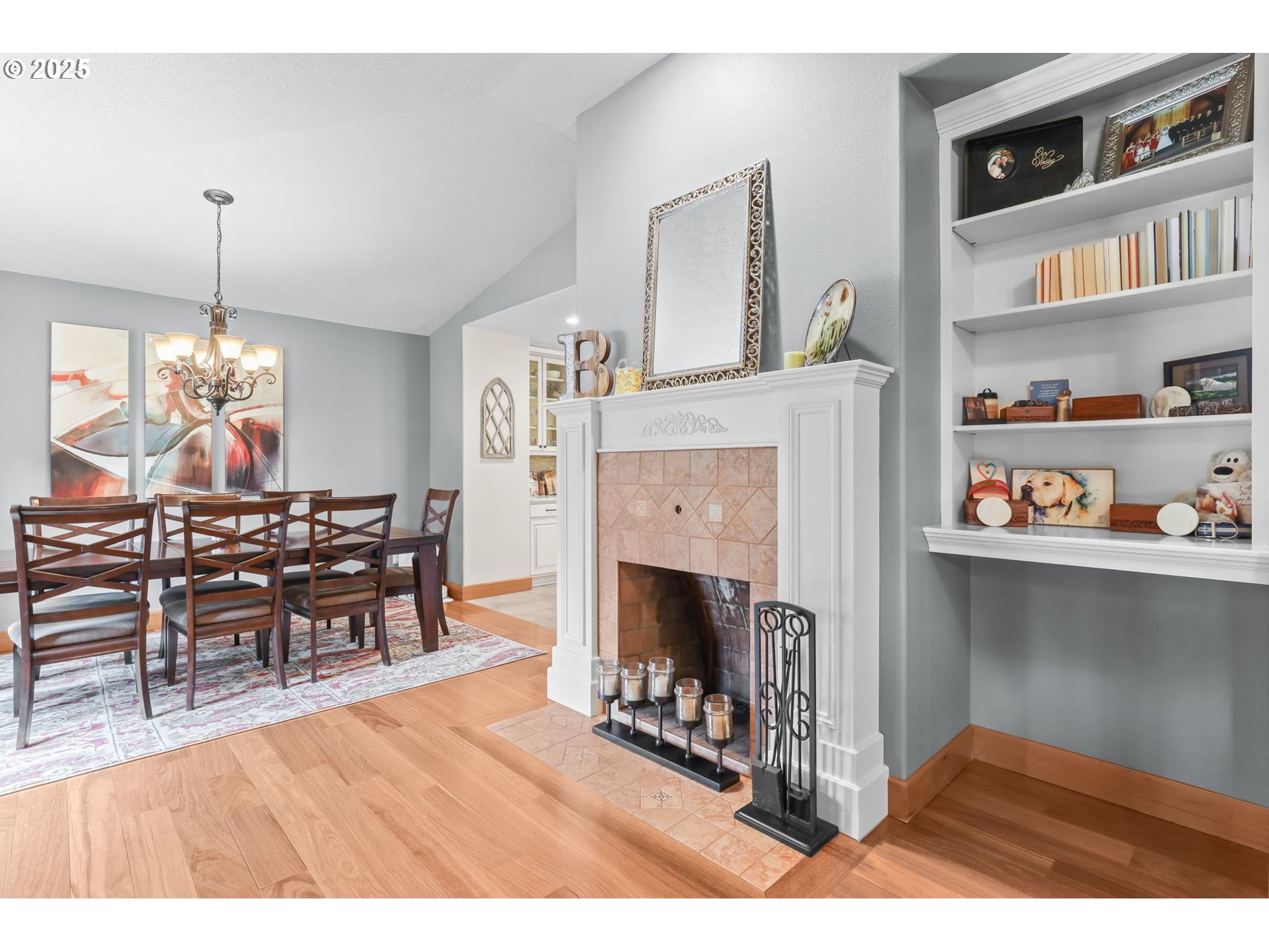 8443 Southeast Orient Drive Gresham, OR 97080 - Photo 15 of 48 a living room with furniture and a fireplace