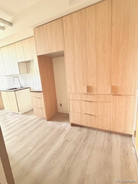 603 Inca Street, Unit 309 Denver, CO 80204 - Photo 6 of 12 a view of a room with wooden floor and cabinet
