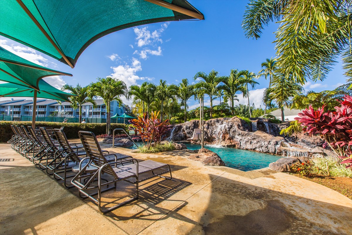 3811 Edward Road, Unit 8204 Princeville, HI 96722 - Photo 16 of 16 a view of a swimming pool with a patio