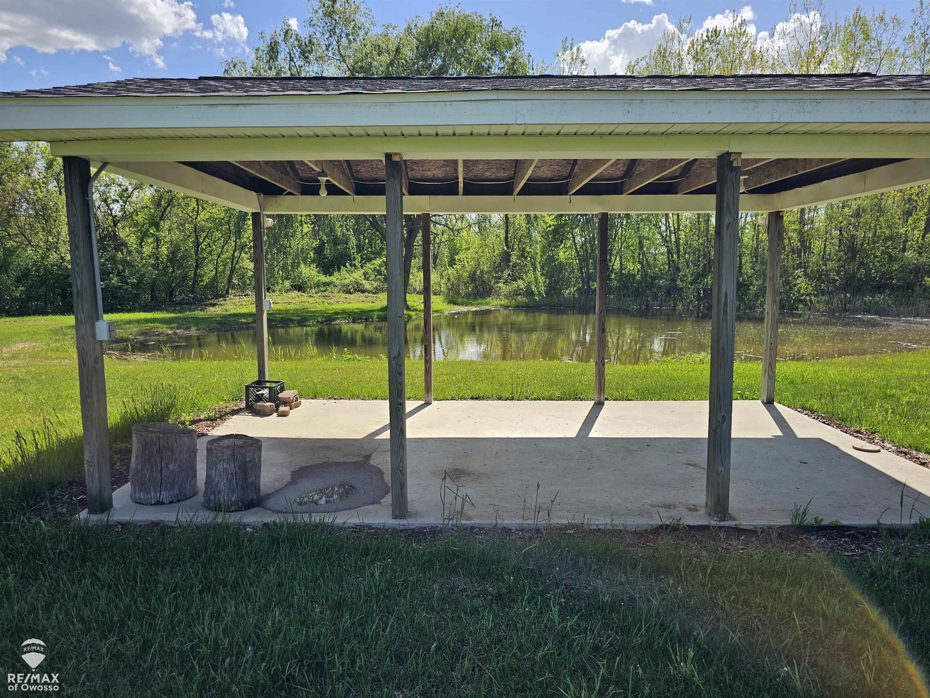 9737 Mason Road Ovid, MI 48866 - Photo 8 of 43 Close up View of the Pond from the Gazebo