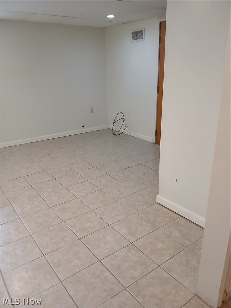 4313 Prasse Road South Euclid, OH 44121 - Photo 21 of 29 Ceramic flooring extends across this room, featuring white walls, baseboards, and recessed light fixtures