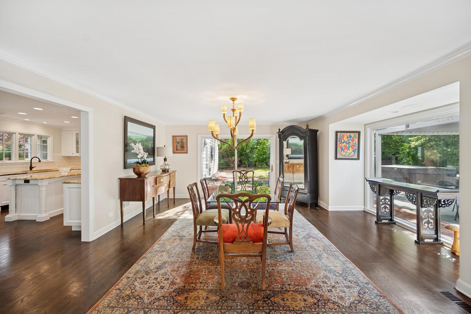 32 Meadowview Road Northfield, IL 60093 - Photo 21 of 69 a dining room with furniture window and wooden floor