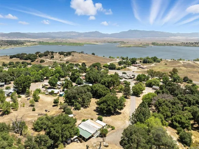 a view of lake and mountain