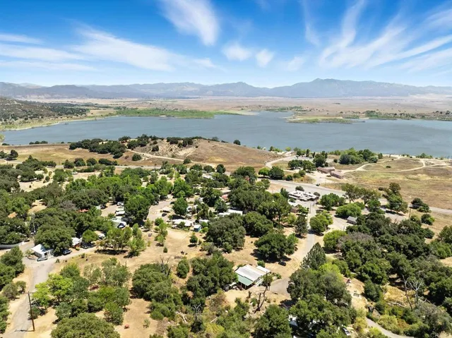a view of lake and mountain