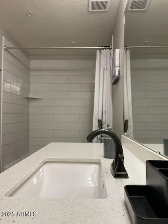 a bathroom with a tub