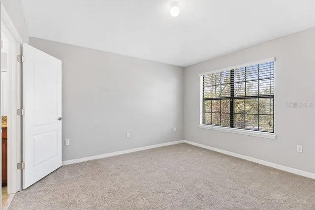 an empty room with a window