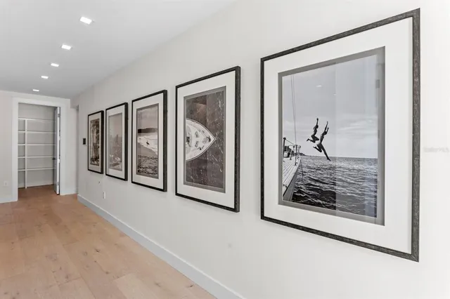 a view of a backyard with swimming pool