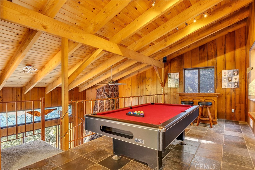 53580 Jeffery Pine Road Idyllwild, CA 92549 - Photo 30 of 61 a room with pool table and windows