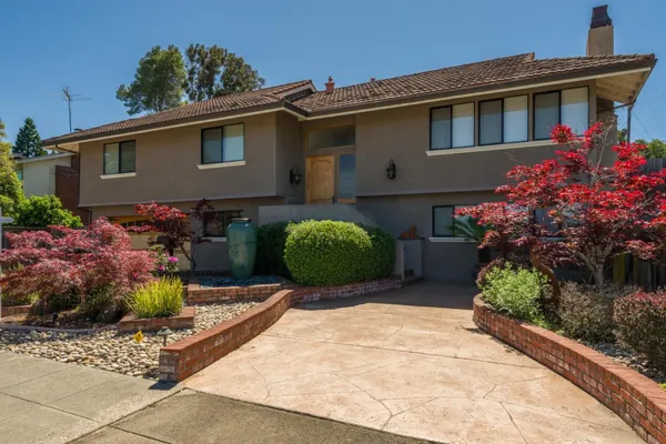 a front view of a house