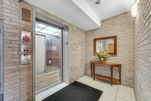 a outdoor space with sliding door and wooden floor