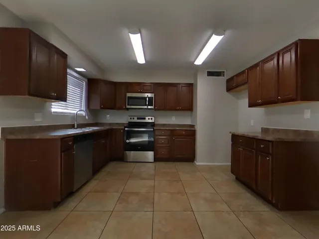 an empty room with a natural light