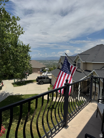 626 Treven Place Draper, UT 84020 - Photo 38 of 38 Balcony featuring black wrought iron railings and concrete flooring
