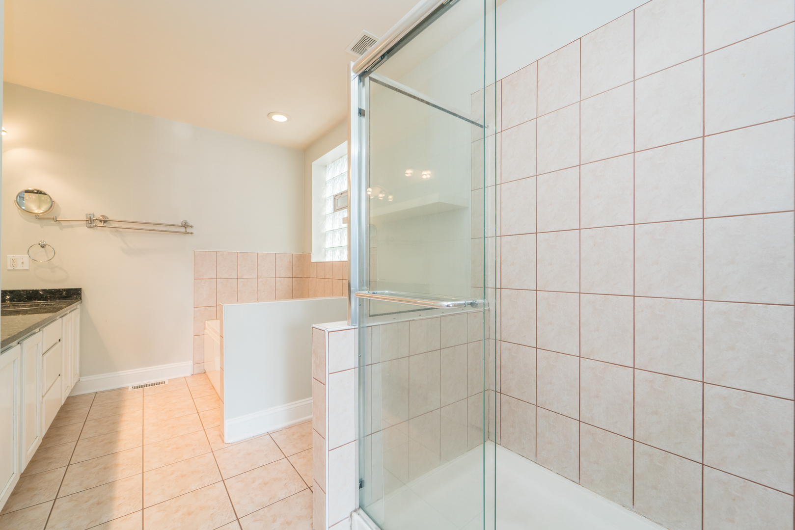 7509 West Irving Park Road, Unit 1 Chicago, IL 60634 - Photo 12 of 28 a bathroom with a bathtub and a shower