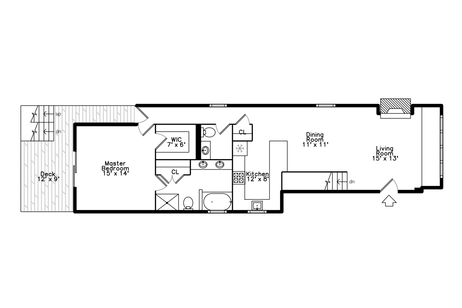 7509 West Irving Park Road, Unit 1 Chicago, IL 60634 - Photo 27 of 28 a picture of a floor plan