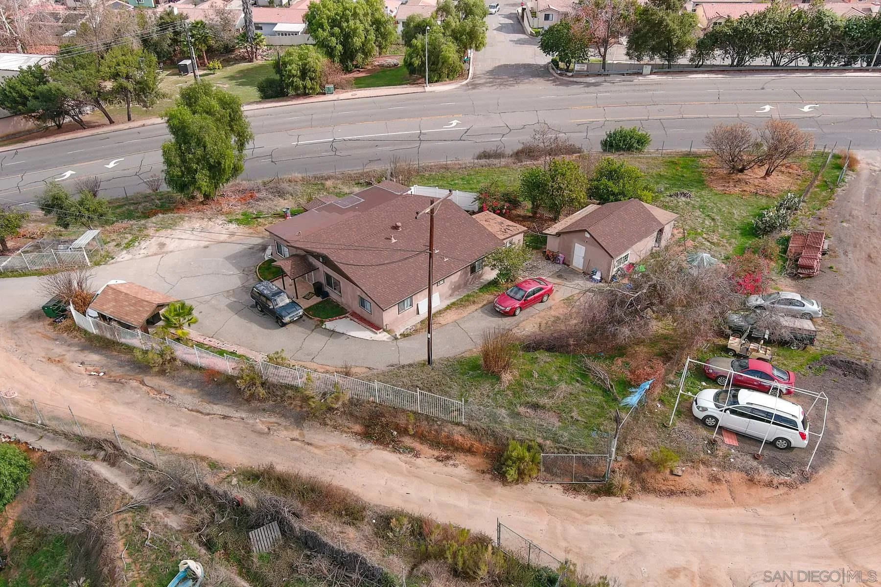 8443 Holsofar Road El Cajon, CA 92021 - Photo 5 of 11 an aerial view of a house with a yard