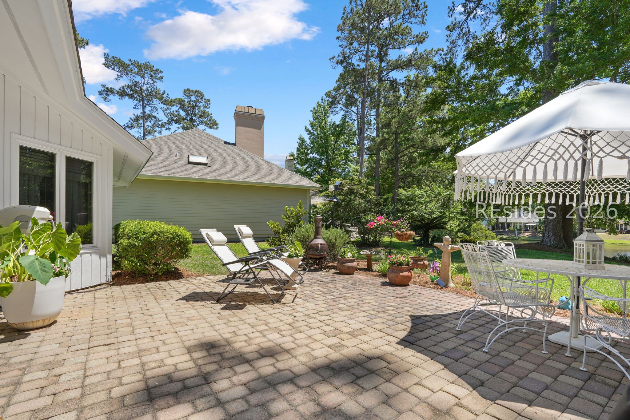 17 Pipers Pond Road Bluffton, SC 29910 - Photo 43 of 74 Paver patio off screened porch & Great Room