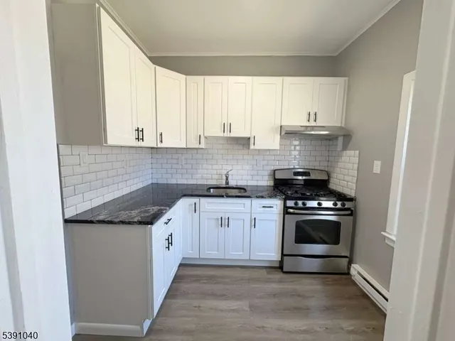 a kitchen with stainless steel appliances granite countertop a stove and a sink