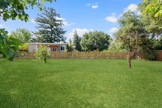a view of a house with a backyard