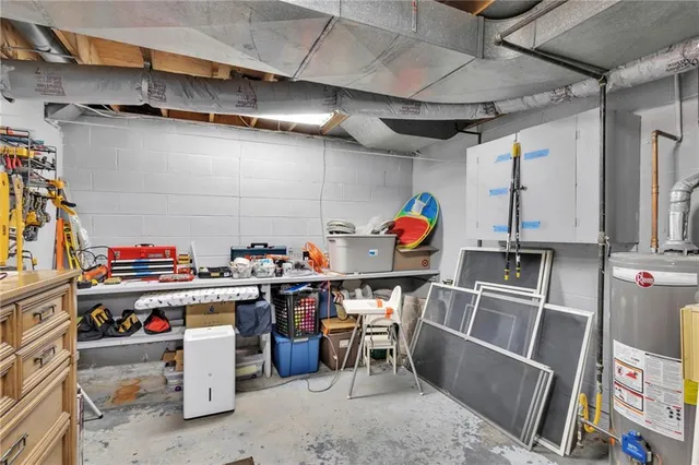 a room with storage and utility