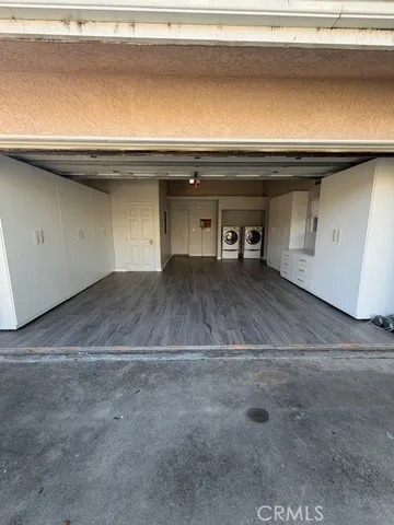 a view of a garage
