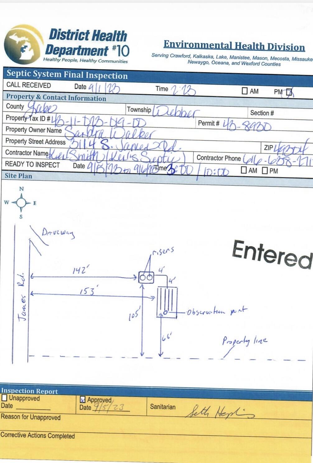 3114 South James Road Baldwin, MI 49304 - Photo 28 of 33 Septic info