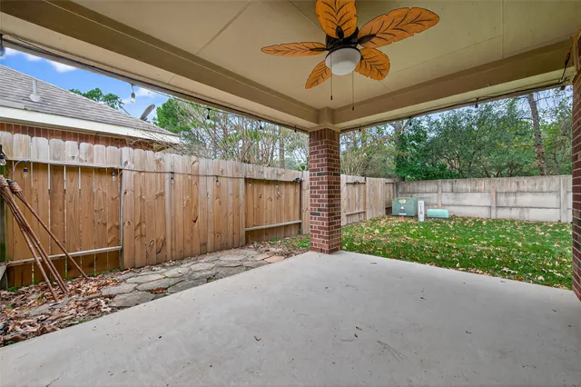 a view of backyard with window