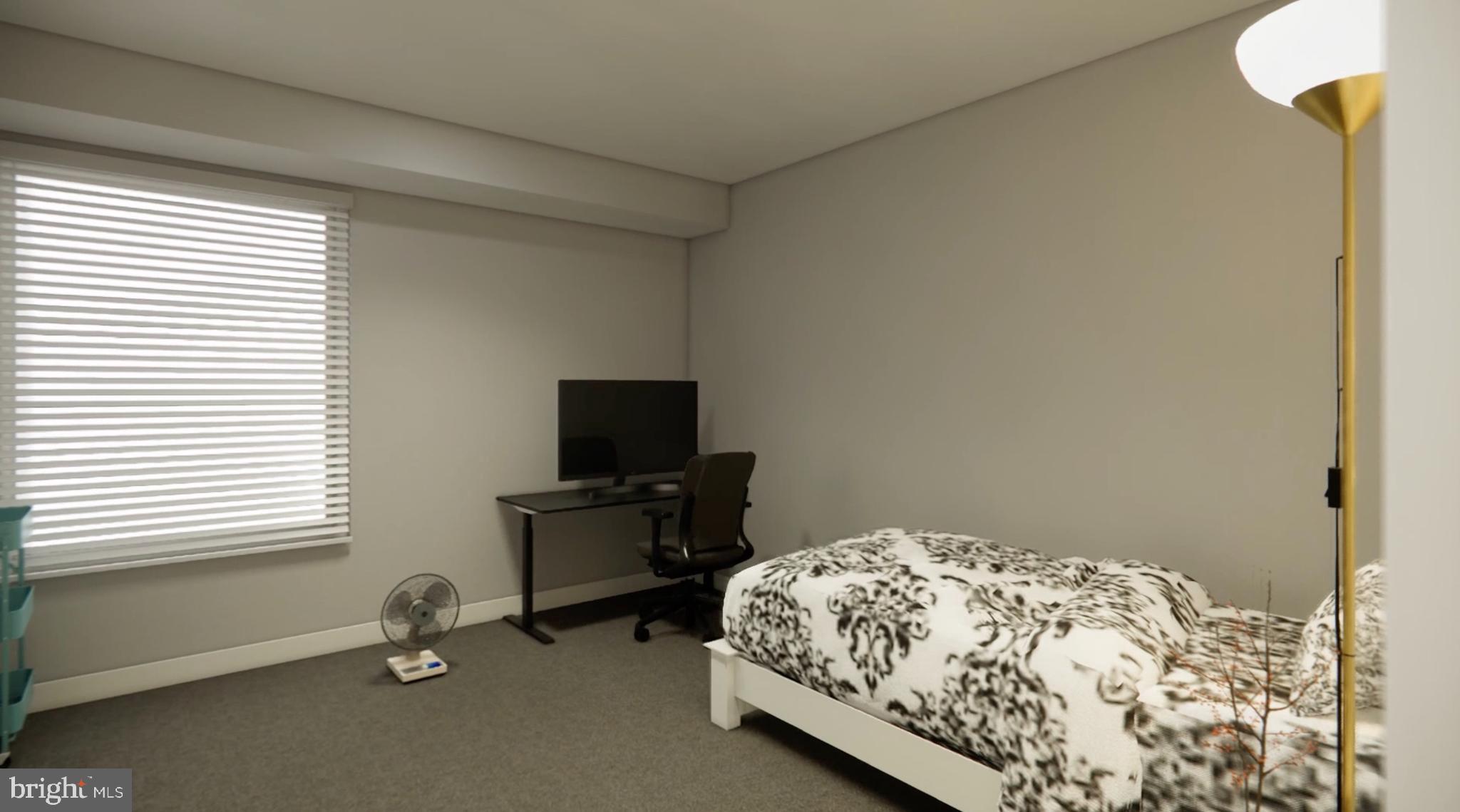 8007 Mandan Road, Unit 203 Greenbelt, MD 20770 - Photo 4 of 25 a bedroom with a bed and a flat screen tv