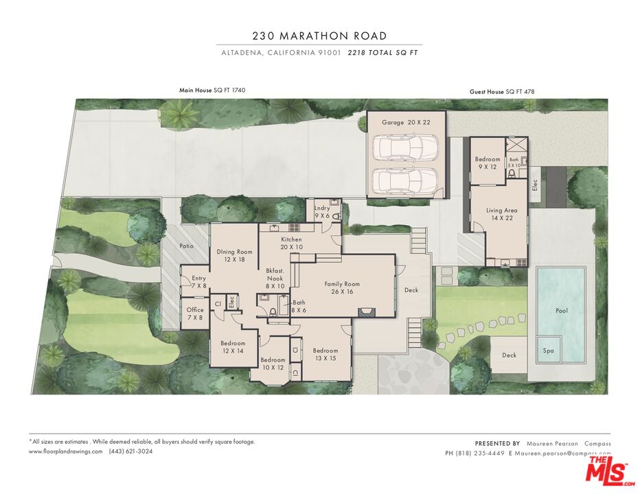 230 Marathon Road Altadena, CA 91001 - Photo 46 of 46 a picture of a floor plan