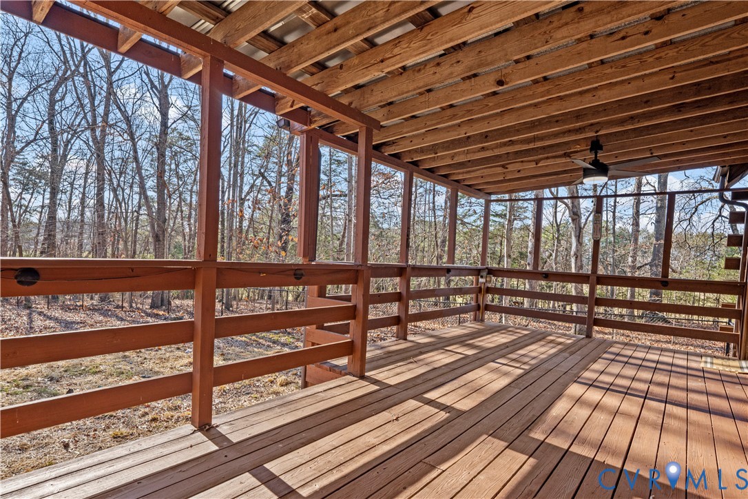 45 Morningside Road Cartersville, VA 23027 - Photo 43 of 50 a view of a porch with wooden floor