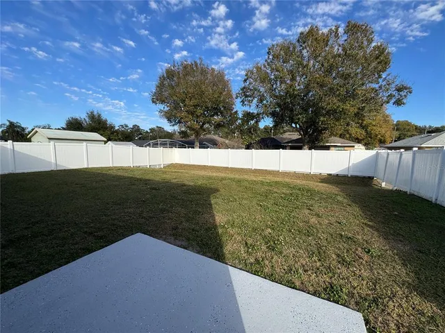 a backyard of a house