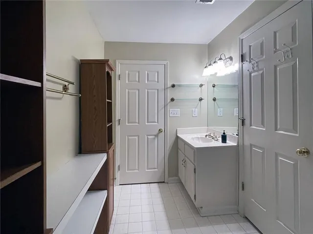 a close view of closet