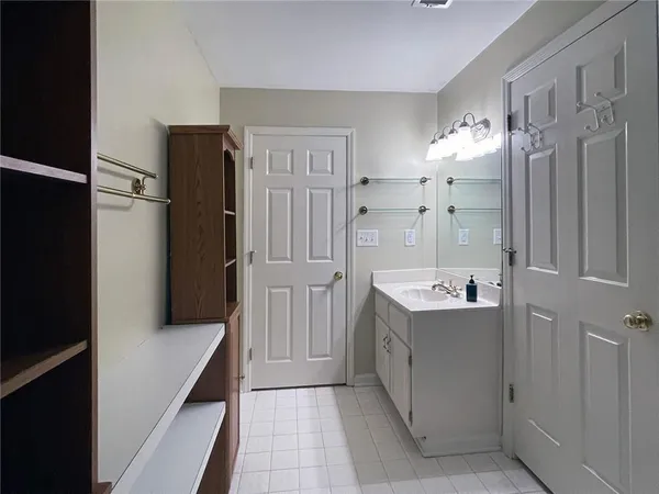 a close view of closet