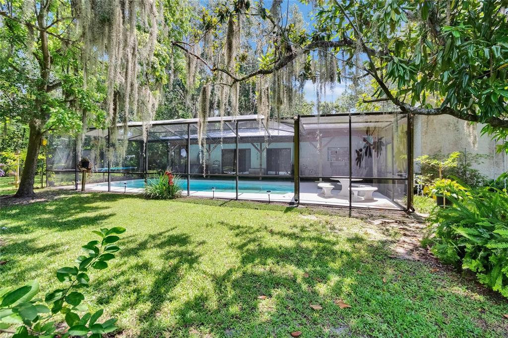 3102 East Trapnell Road Plant City, FL 33566 - Photo 16 of 100 a backyard of a house with lots of green space and fountain