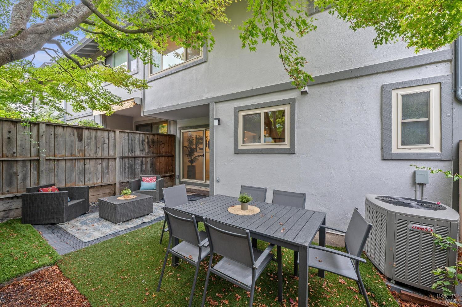 211 Danielle Way San Rafael, CA 94903 - Photo 29 of 33 a view of a backyard with furniture and a garden