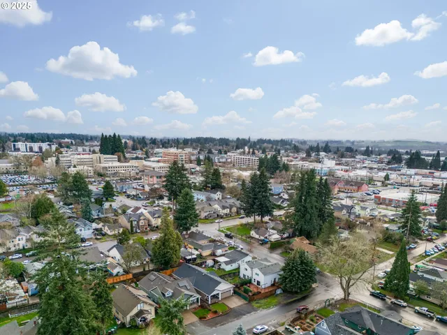 an aerial view of multiple house