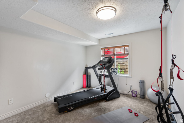 882 Sego Lily Way Mapleton, UT 84664 - Photo 25 of 41 Carpeted room with a ceiling-mounted light fixture and a window featuring horizontal blinds