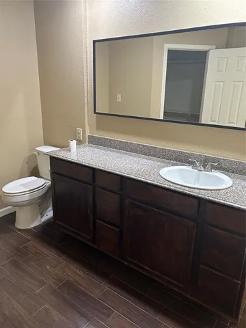 a bathroom with a sink and a toilet