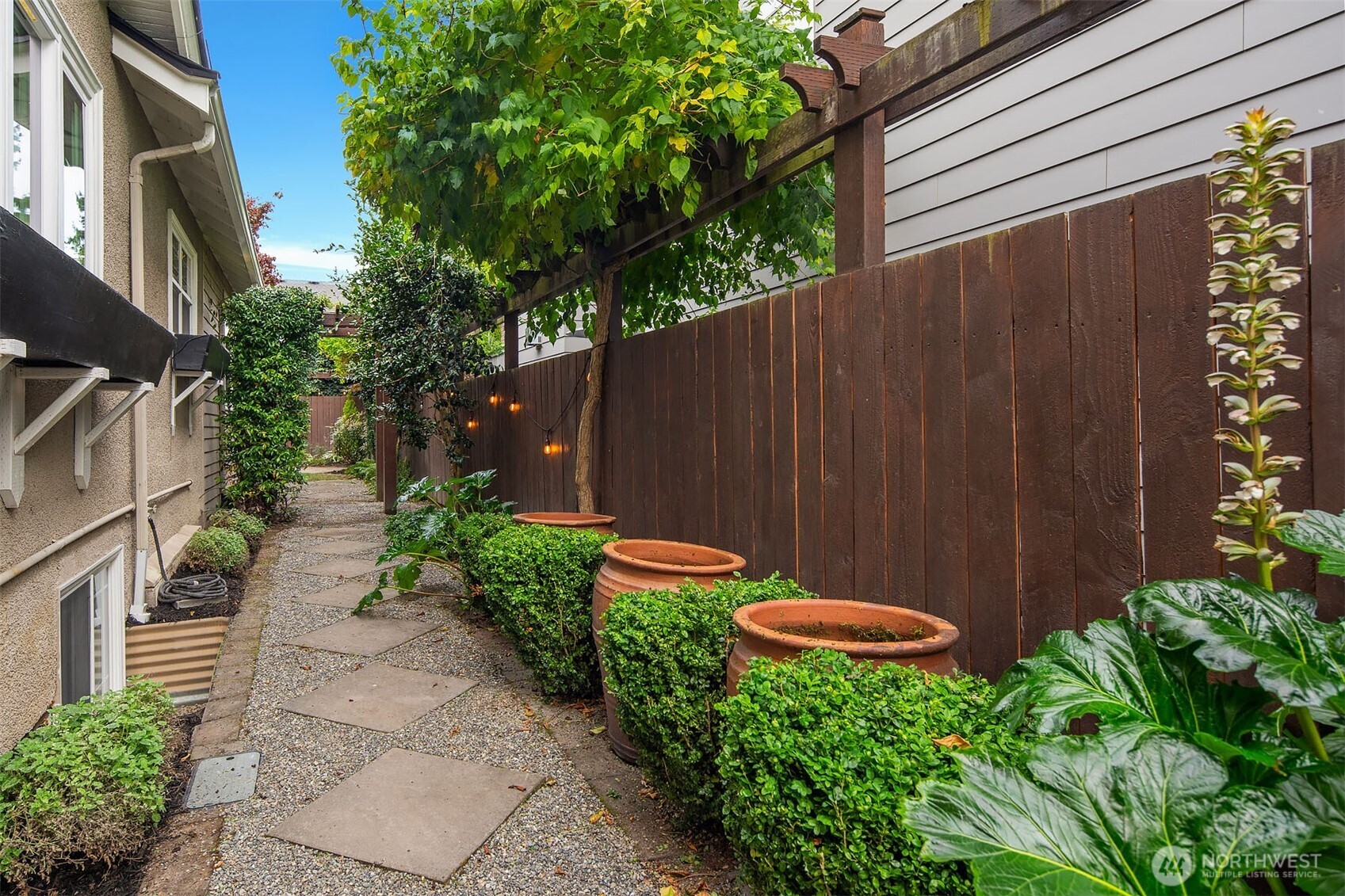 6838 30th Avenue Northeast Seattle, WA 98115 - Photo 26 of 34 a view of a backyard with plants and a garden