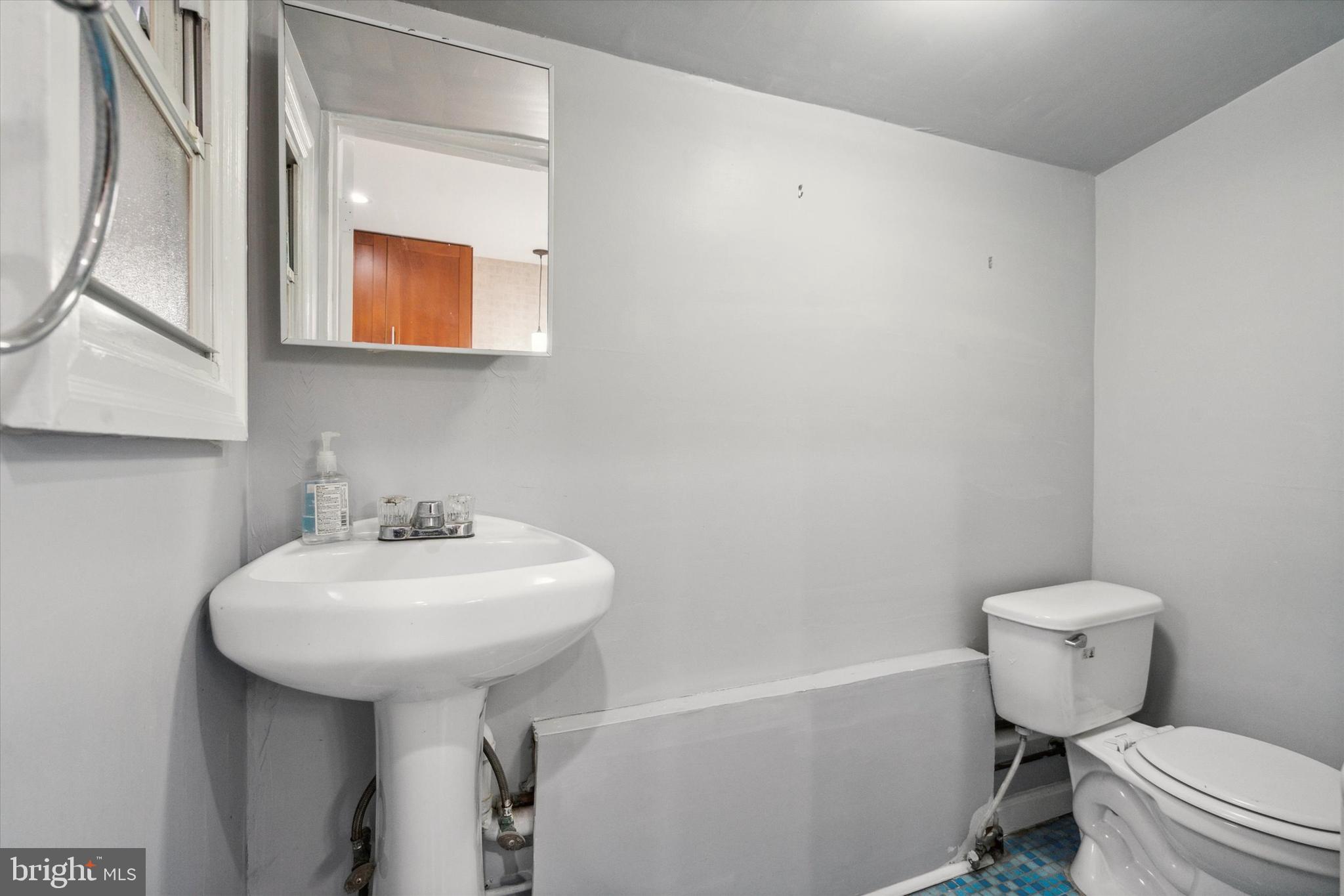 711 Reed Street Philadelphia, PA 19147 - Photo 15 of 32 a bathroom with a sink toilet and mirror