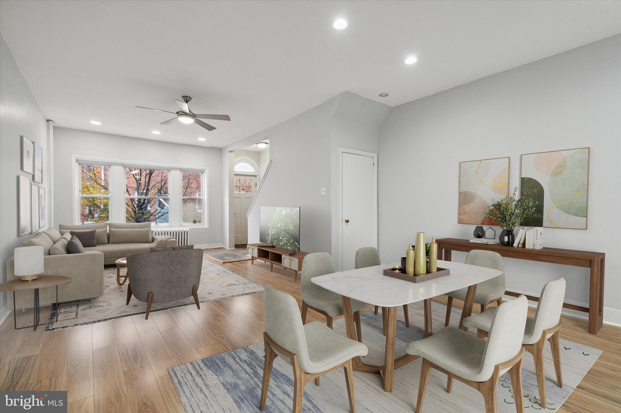 711 Reed Street Philadelphia, PA 19147 - Photo 6 of 32 a view of a dining room with furniture and wooden floor