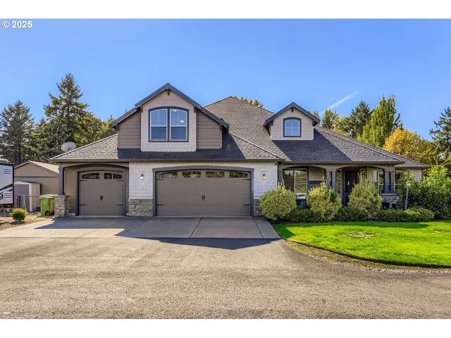 a house view with a garden space