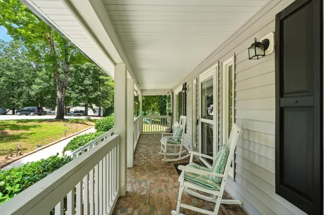 a view of outdoor space deck and mountain view