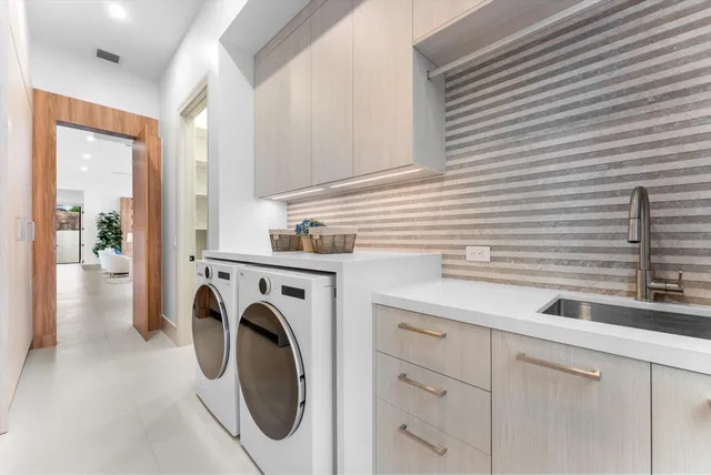 a spacious bedroom with a bed and furniture