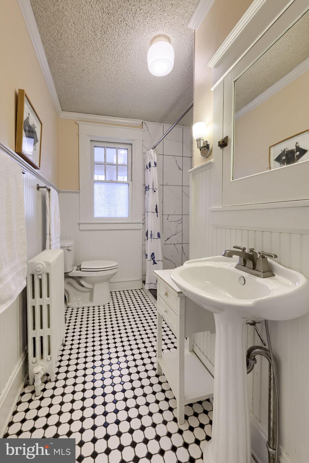 1013 Locust Street Columbia, PA 17512 - Photo 45 of 47 a bathroom with a sink a toilet a mirror and shower