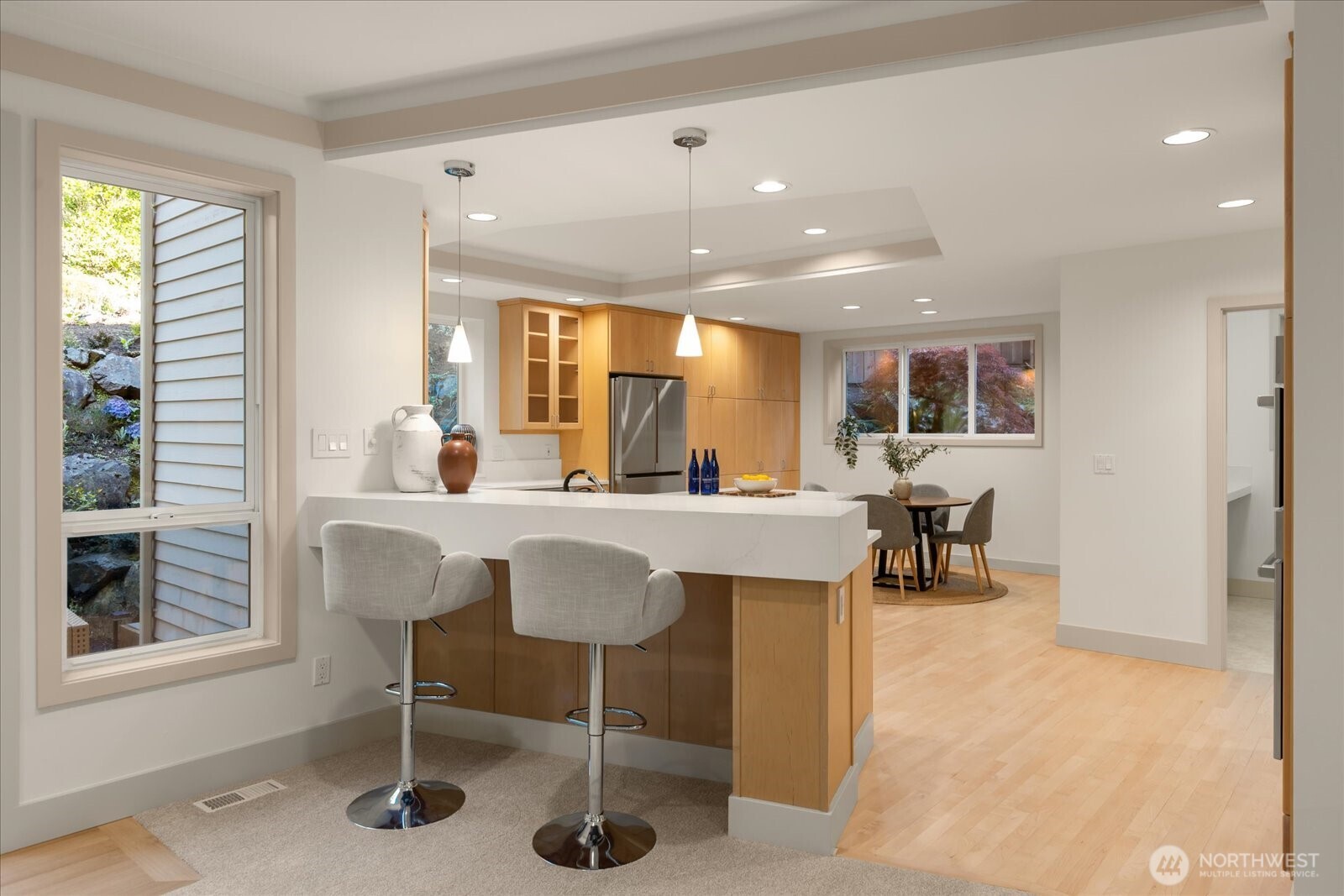 2290 140th Way Southeast Bellevue, WA 98007 - Photo 17 of 39 a view of a a dining room with furniture window and outside view