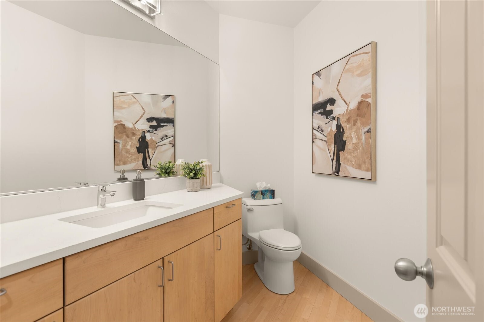 2290 140th Way Southeast Bellevue, WA 98007 - Photo 19 of 39 a bathroom with a toilet sink and mirror